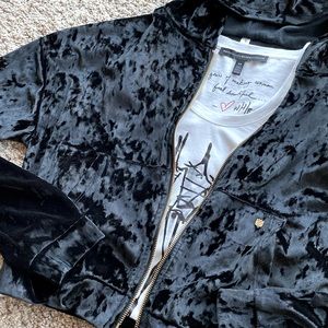 Fabletics Crushed Velour Zip-Up Hoodie